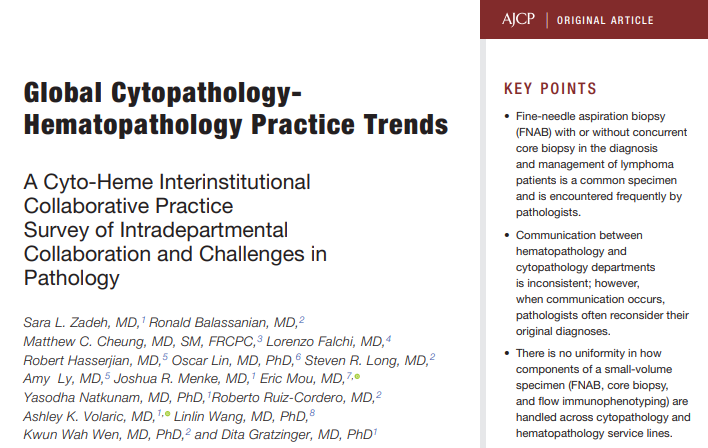 Anne Mills (@annemillsmd) on Twitter photo Shoutout to #UVAPath colleague <a href="/missDoctorZ/">Sara Zadeh, MD</a> & collaborators for their neat study! One of many high-impact works emerging from the Cytopathology & Hematopathology Inter-institutional Collaboration spearheaded by <a href="/StanfordPath/">Stanford Pathology</a> @DitaGratzinger <a href="/pathnerd/">Joshua Menke, MD</a> pubmed.ncbi.nlm.nih.gov/34508545/ Shoutout to #UVAPath colleague <a href="/missDoctorZ/">Sara Zadeh, MD</a> & collaborators for their neat study! One of many high-impact works emerging from the Cytopathology & Hematopathology Inter-institutional Collaboration spearheaded by <a href="/StanfordPath/">Stanford Pathology</a> @DitaGratzinger <a href="/pathnerd/">Joshua Menke, MD</a> pubmed.ncbi.nlm.nih.gov/34508545/