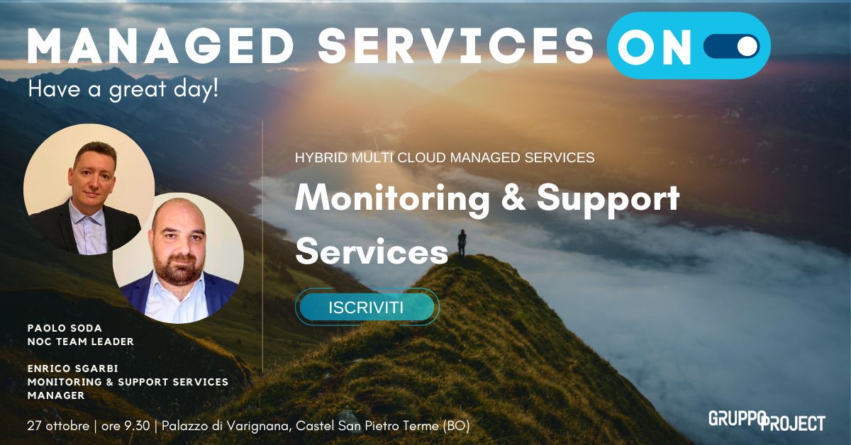 La Unit Monitoring &amp; Support Services di #GruppoProject è disegnata per essere parte integrante dei processi IT dei clienti, intervenendo in tutti i livelli funzionali. 
 ✏ Iscriviti qui lnkd.in/ef79CmtC