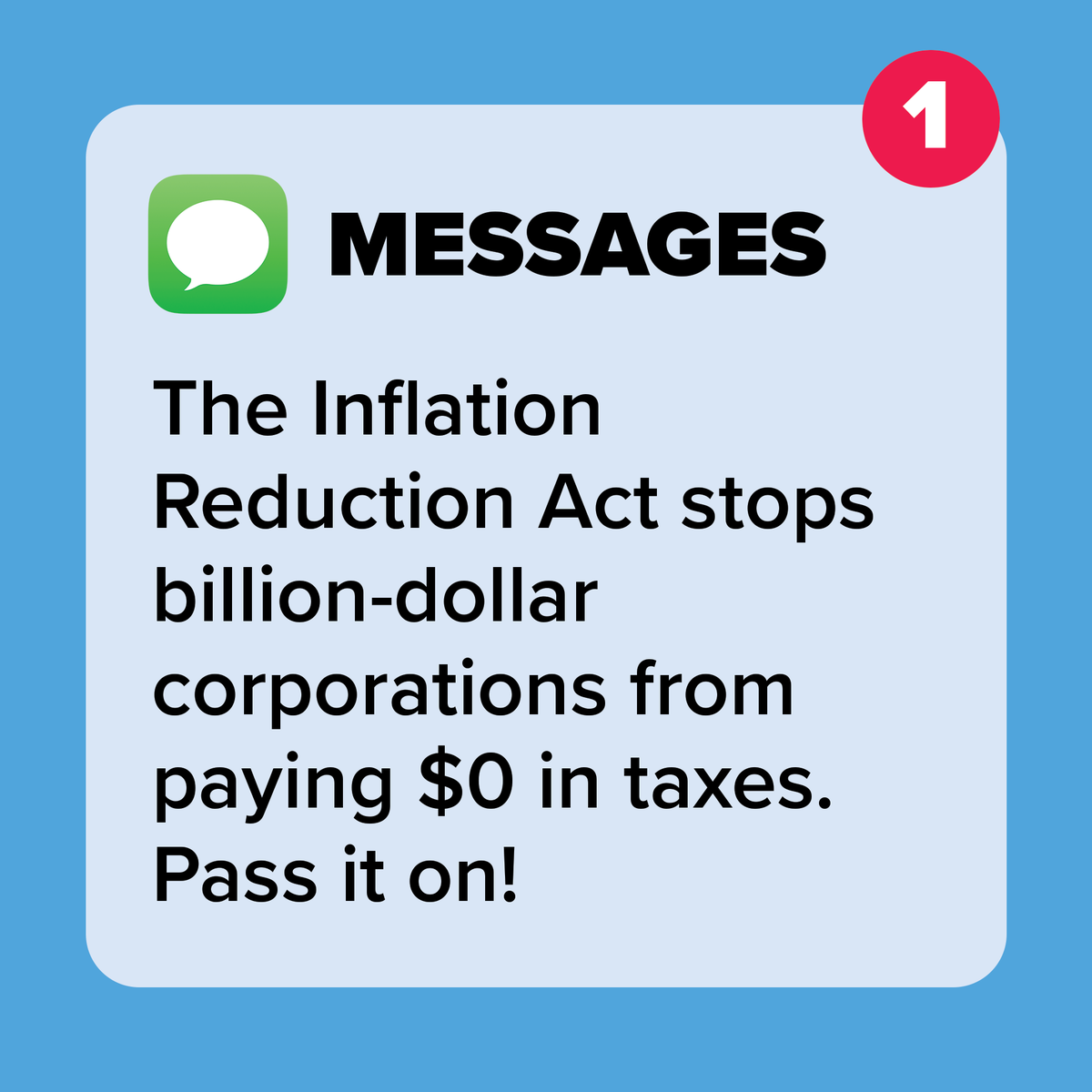 In 2020, 55 Fortune 500 corporations paid $0 in federal income taxes on $40 billion in profits. The #InflationReductionAct will make them pay at least a 15% tax rate – about what the average family pays in federal taxes!