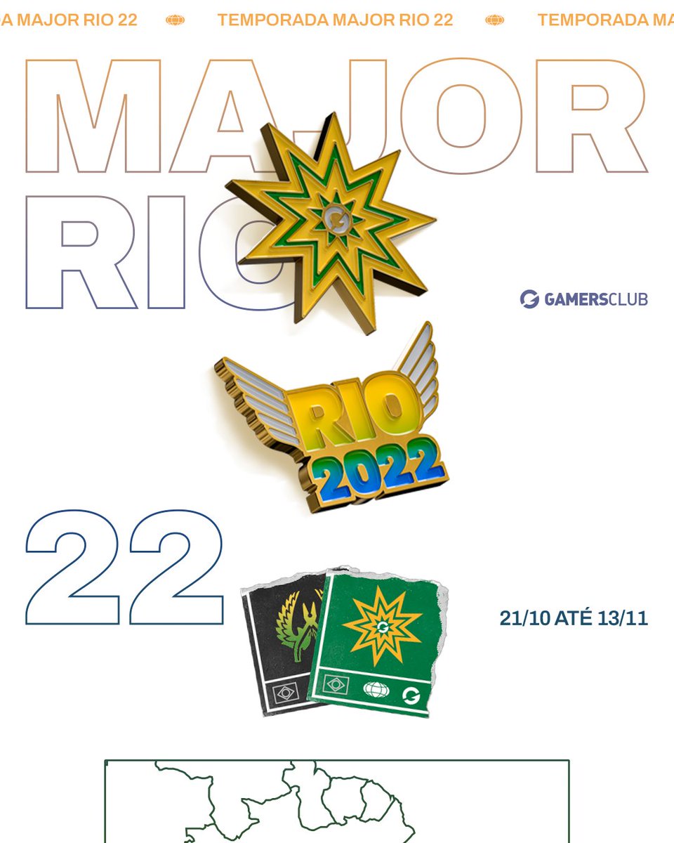 GamersClubCS's tweet photo. O MAJOR NA GC JÁ COMEÇOU! 🇧🇷

A Temporada Major tá esperando você para colecionar e guardar muitas memórias incríveis do Major Rio! São vários colecionáveis como: skins, medalhas, pins e MUUUITO mais 🔥

Bora jogar as missões e ganhar esses itens EXCLUSIVOS! 😎 https://t.co/4Y6XH0c6sA