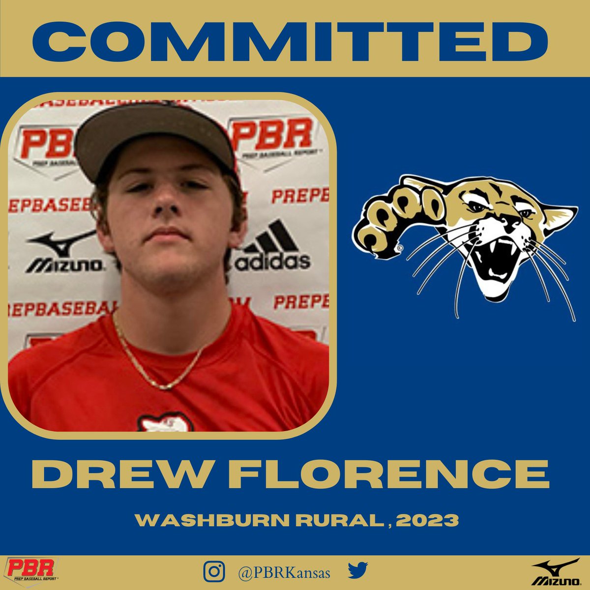 PrepBaseballKS's tweet photo. LHP/OF Drew Florence (Washburn Rural, 2023) commits to Barton CC

@DrewFlorence2 
@WARUBaseball 
@Barton_Baseball 

👤PROFILE: https://t.co/2Tl9My4yHT https://t.co/ZWw3Ev3XWA