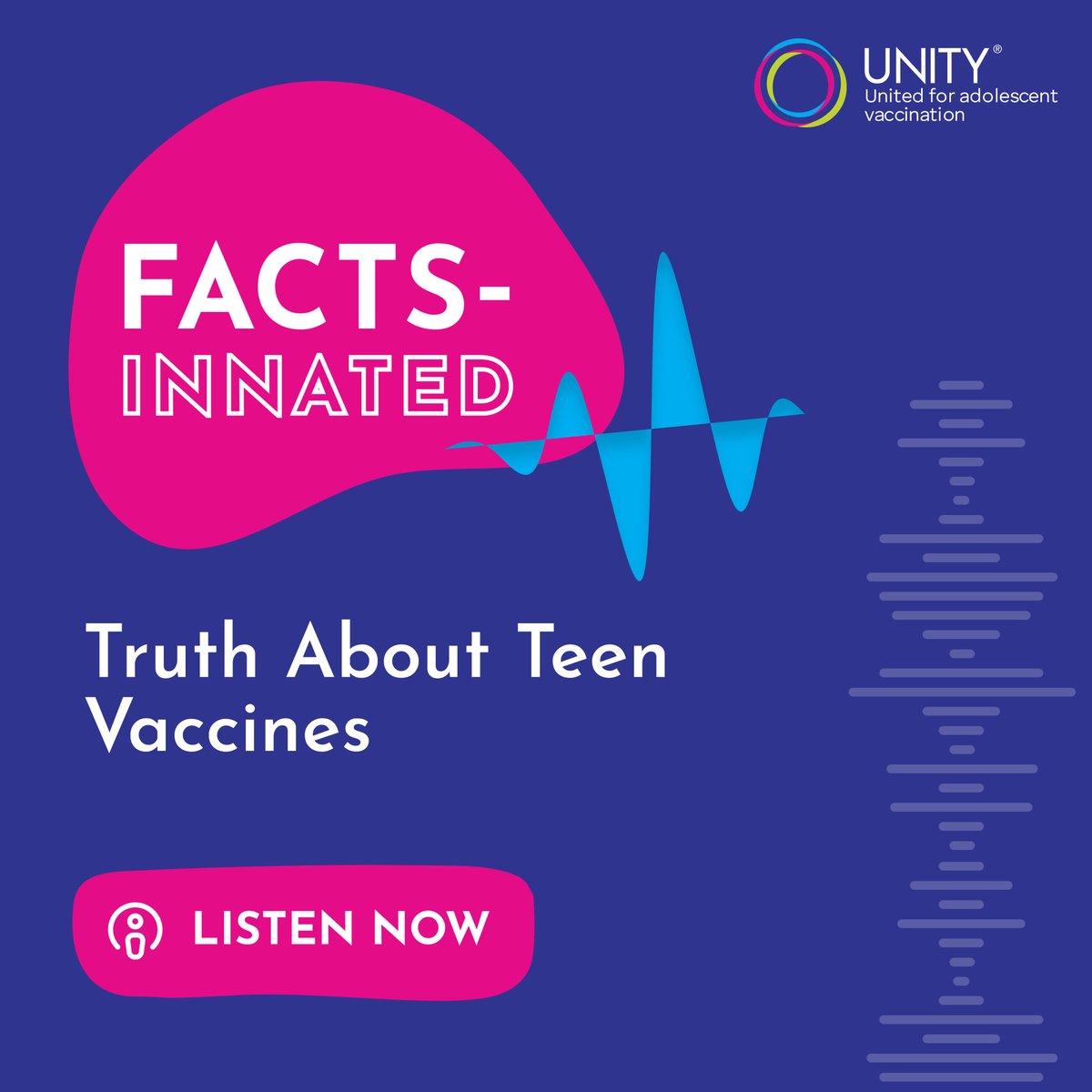 If your patients want to learn more about #vaccines in #YouthHealth, direct them to our myth-busting podcast, FACTSinnated, where industry experts discuss topics like the #HPV vaccine, #mRNA vaccines, and more.

Help them learn more about vaccines: rpb.li/QZMSU