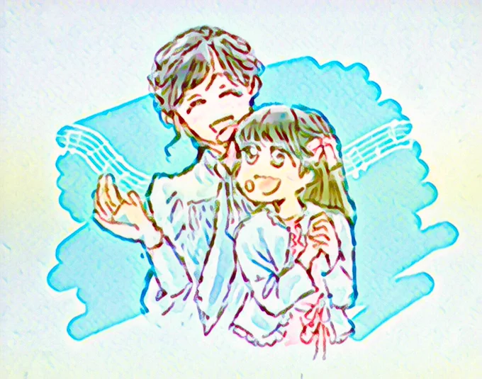 ダブル舞ちゃん落書き。福原さん司会お疲れ様でした #大阪メロディー のおかげで楽しいひとときを過ごせました。来年も楽しみにしてます素敵な番組をありがとうございました#舞いあがれ #舞いあがれ絵 