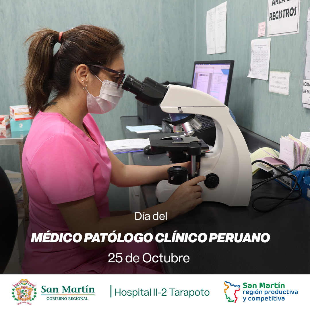 HRT_Oficial's tweet photo. Saludamos y reconocemos la labor que cumplen los Médicos Patólogos de nuestro país, al celebrar hoy, su día institucional, y de manera especial a todos los especialistas de esta rama de la medicina que colaboran en el #HospitalII2Tarapoto y #BancodeSangreRegional https://t.co/twl0LvSqUJ