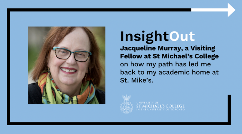 uStMikes's tweet photo. Jacqueline Murray is a Visiting Fellow at St Michael’s College from 2022-2024. Learn why she considers St Mike’s and @PIMS_Mediaeval to be an intellectual home. https://t.co/BhAkevgqLW https://t.co/QWqO57UG1U