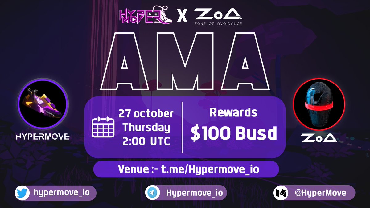 gameterminal_'s tweet photo. 🚨 @zoagame_ #AMA in @hypermove_io
🗣Guest: Zoa team
⏰2PM UTC | Thus, 27-10-22
💰$100 Reward
AMA rules:
🏛Venue & Details: https://t.co/dIpkzaEvXN
📌Like, Retweet & Comment your questions right now!
#askmeanything #Hmove #M2E #metaversegame #NFT https://t.co/w1TIAoHwIk