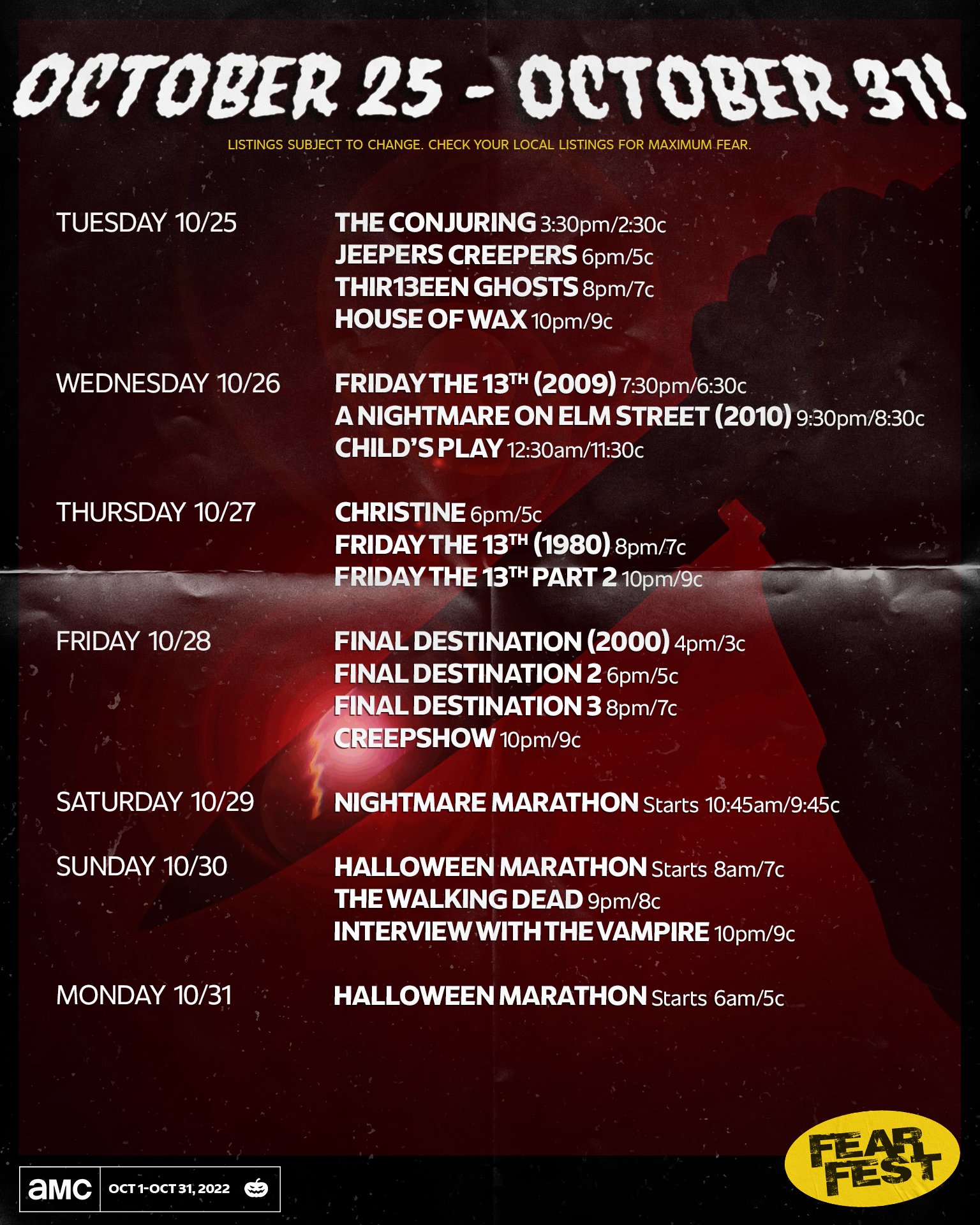AMCTV on Twitter "We're finishing the final week of FearFest with