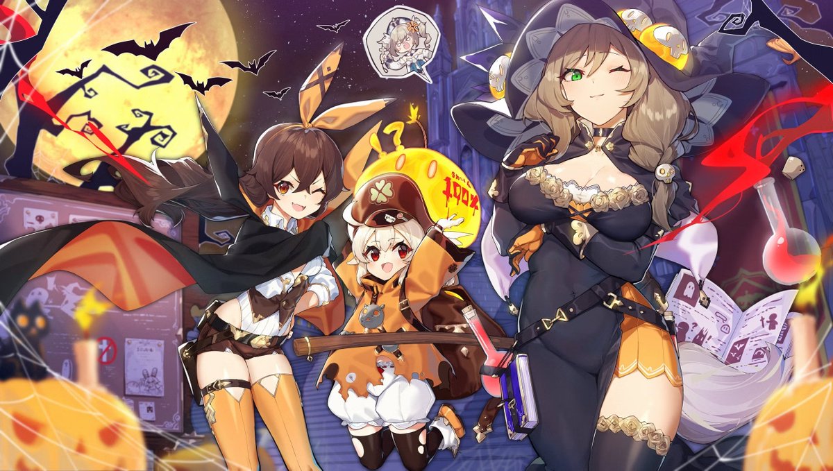 Enviosity's tweet photo. Imagine if Genshin Impact celebrated Halloween https://t.co/9yi4MdocIj