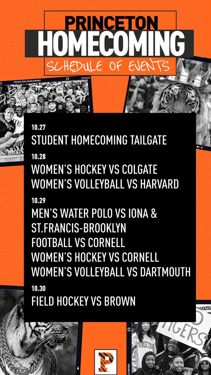 More Homecoming 2022 events headed our way! Mark your 📆! 

#BackToTheBest 

🔗: goprincetontigers.com/homecoming