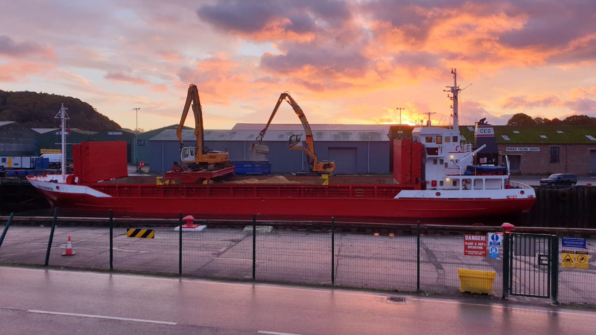 HarbourPerth's tweet photo. Shipping update: 

Ceg Cosmos has departed. Arriving on the AM tide this morning and departing on the PM tide. https://t.co/Ylg0C8YJIL