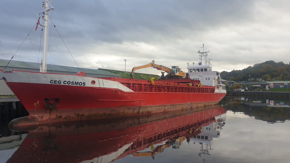 HarbourPerth's tweet photo. Shipping update: 

Ceg Cosmos has departed. Arriving on the AM tide this morning and departing on the PM tide. https://t.co/Ylg0C8YJIL