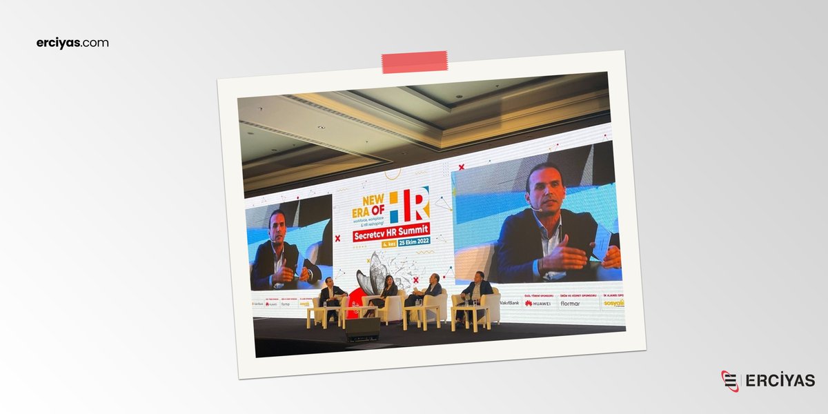 Today, we were at the 'NEW ERA OF HR' panel of the HR Summit event organized by Secretcv at Istanbul Marriott Asia. Emre Erciyas, CEO of Erciyas Holding, explained our company vision to the participants by evaluating the current trends in human resources management. #erciyas