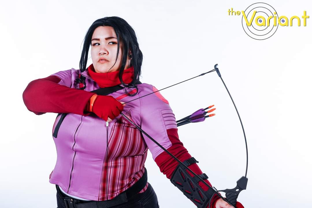 the_variant_'s tweet photo. So I wanna geek out for a second with @cherrylma0 as Kate Bishop from @hawkeyeofficial
The Hawkeye run by @mattfraction & @davaja was one of my all-time fave books & I ADORE these shots of Cherry as Kate!!!
📷 - @FoxDreamVT
Wig by @PoseWigs
#WeAreTheVariant https://t.co/wouYdhUGL5