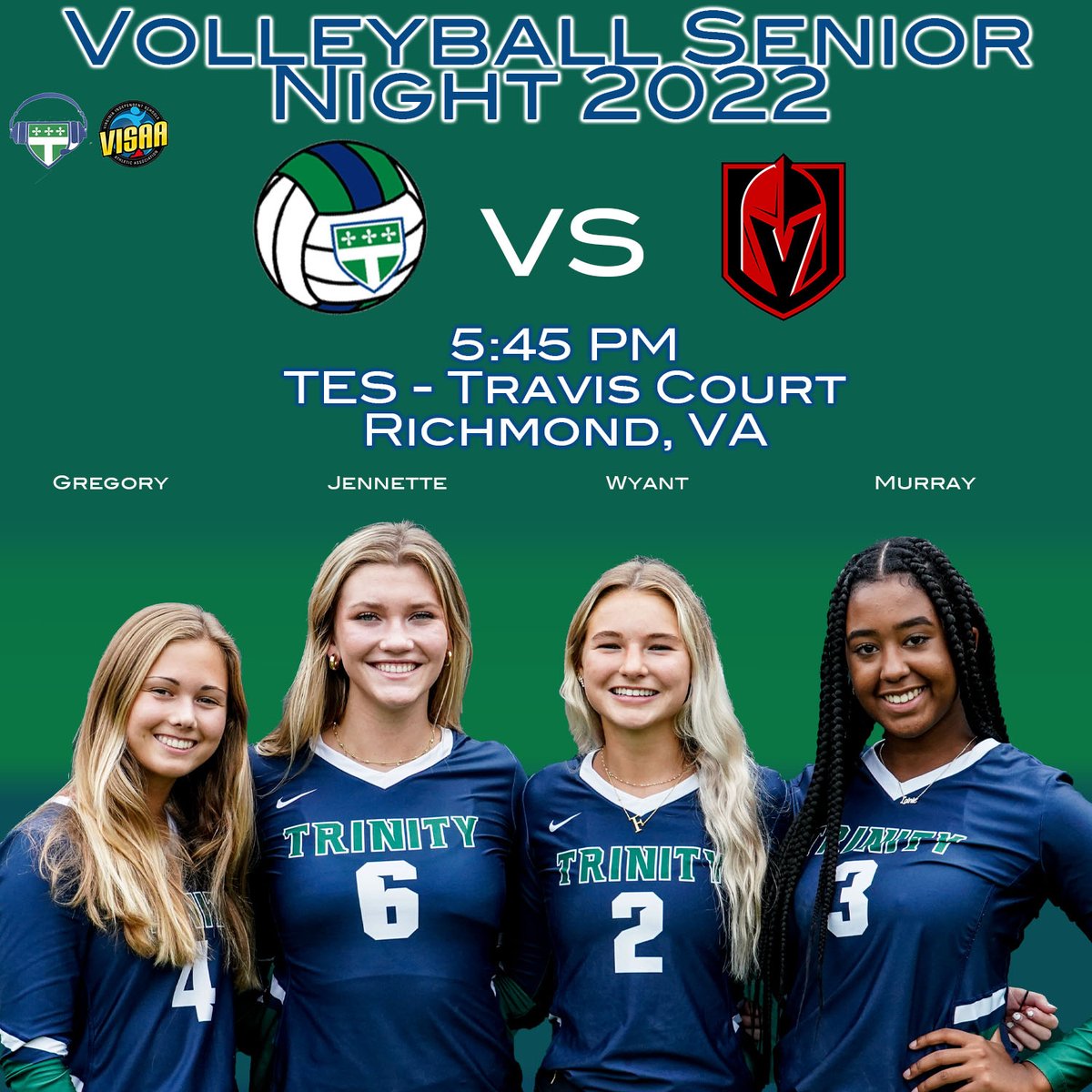 TES_Athletics's tweet photo. It's senior night for Titan Volleyball as they take on Fredricksburg Victory! Make sure to come out and support the Titans as they look to make it a win!

Follow along and broadcast @TESPNathletics 
https://t.co/vOrrMmYFUW

Let's Go Titans! https://t.co/1l0ilLhPpQ
