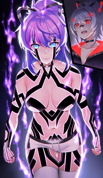 "That look of fear when you angered the wrong AI and that AI is Projekt Melody. Better run fast, Melware. Thank you Deras for a fantastic piece of artwork, and for those that recognize the markings from a certain game, you are cultured." Comm by Sonic Slades.
#projektmelodyfanart 