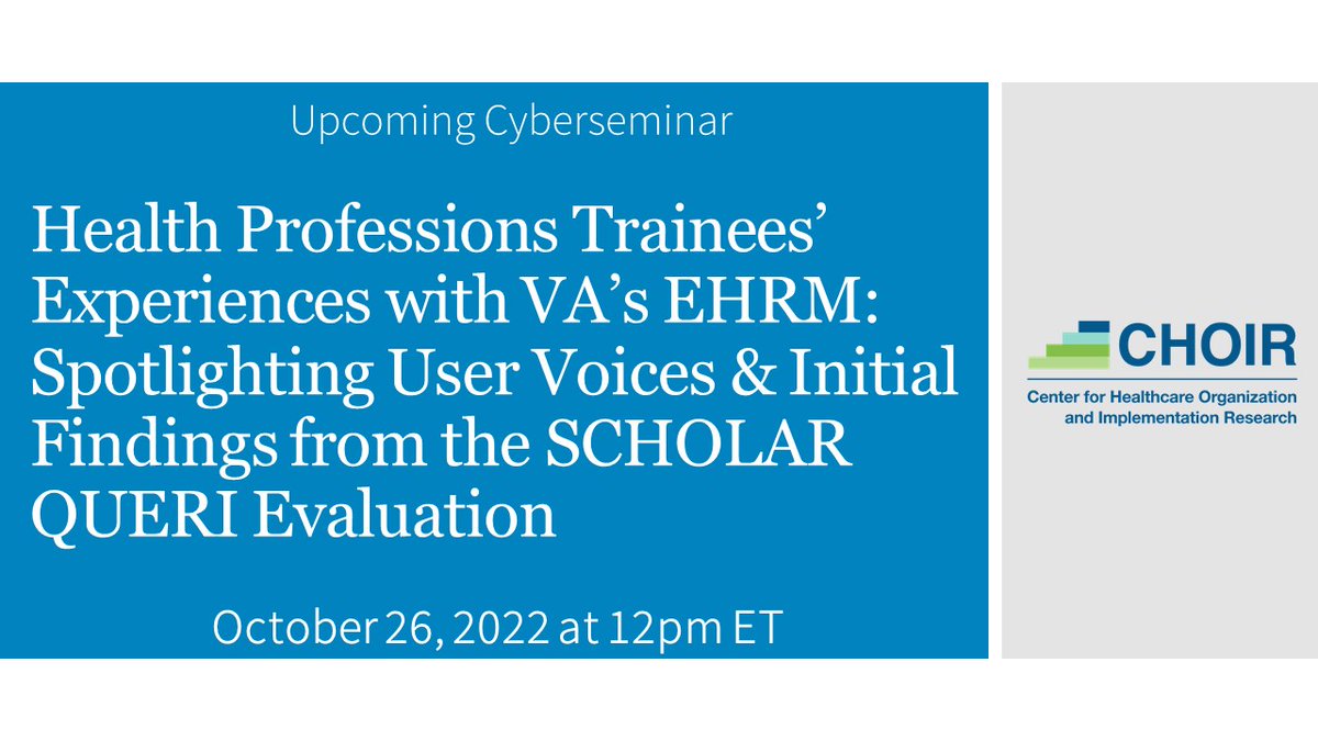 VA Health Systems Research, Bedford/Boston tweet media