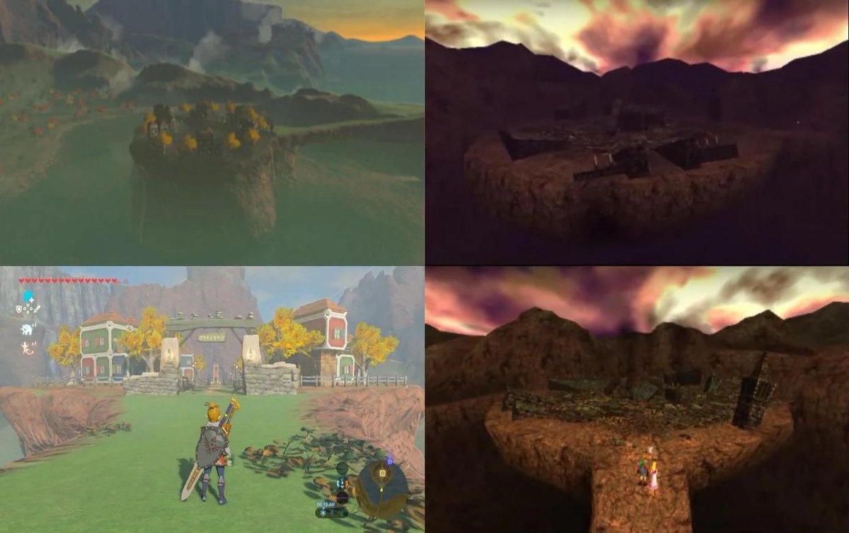 SavoirsZelda's tweet photo. 🧩n°188 • 

🏰 Dans Zelda BOTW, le village d'Euzero serait bâti sur les ruines du Château de Ganon d'Ocarina of Time! https://t.co/0ZUAXZpmDr