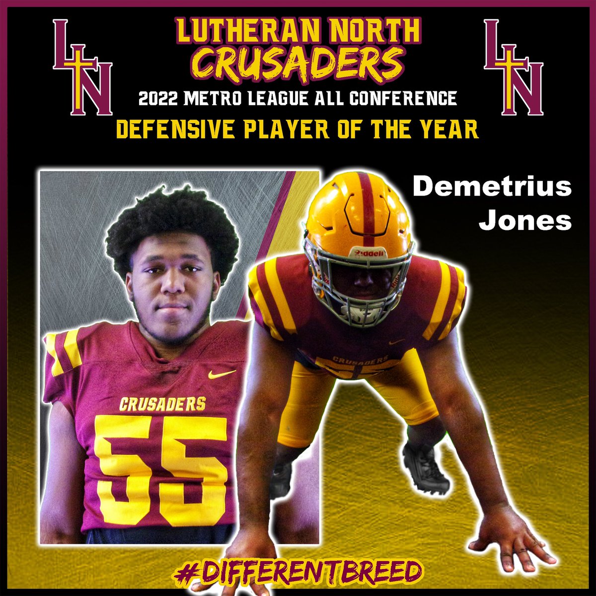 THECoachKdub's tweet photo. Congratulations to @Demetrius_J28 on earning Metro League Conference Defensive Player of The Year. Demetrius was recognized as the best defensive player in our tradition rich conference. He is the best in the state at his position. Keep working.
#DifferentBreed #ForOurGod https://t.co/srYZOyk7WD