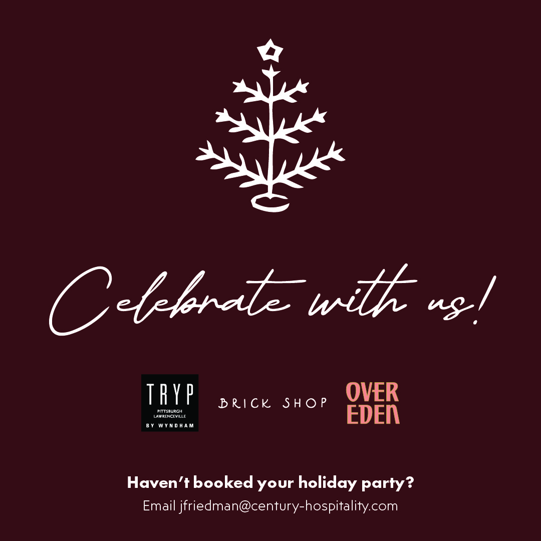 TRYPPgh's tweet photo. Haven't booked your holiday party yet?
Celebrate with us!

Email jfriedman@century-hospitality.com for more information https://t.co/vkbfygHuDf