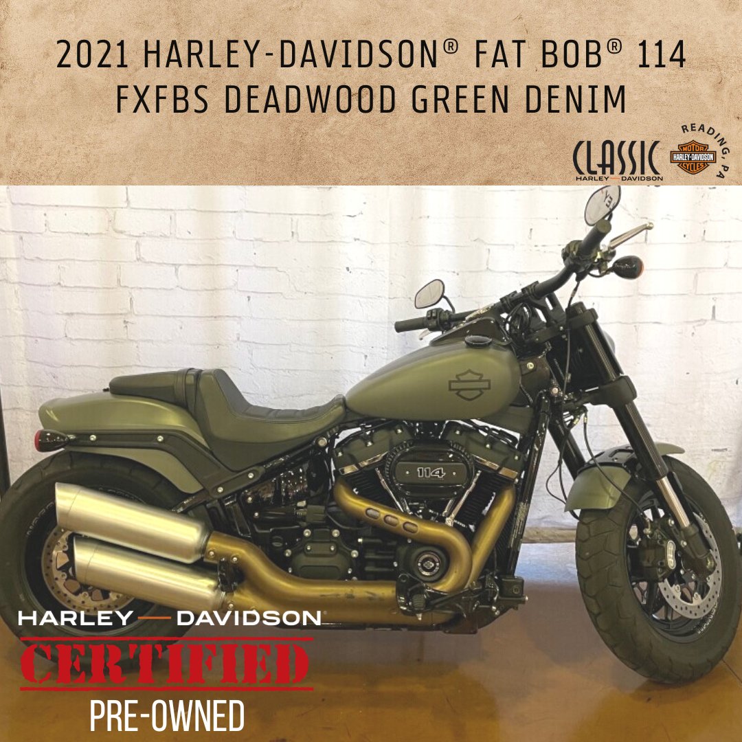 CHDofReading's tweet photo. 2021 HARLEY-DAVIDSON® FAT BOB® 114 FXFBS DEADWOOD GREEN DENIM
#fatbob #harleydavidson #chdofreading
https://t.co/b9Ykr93X9U https://t.co/Bacw6lmRSm