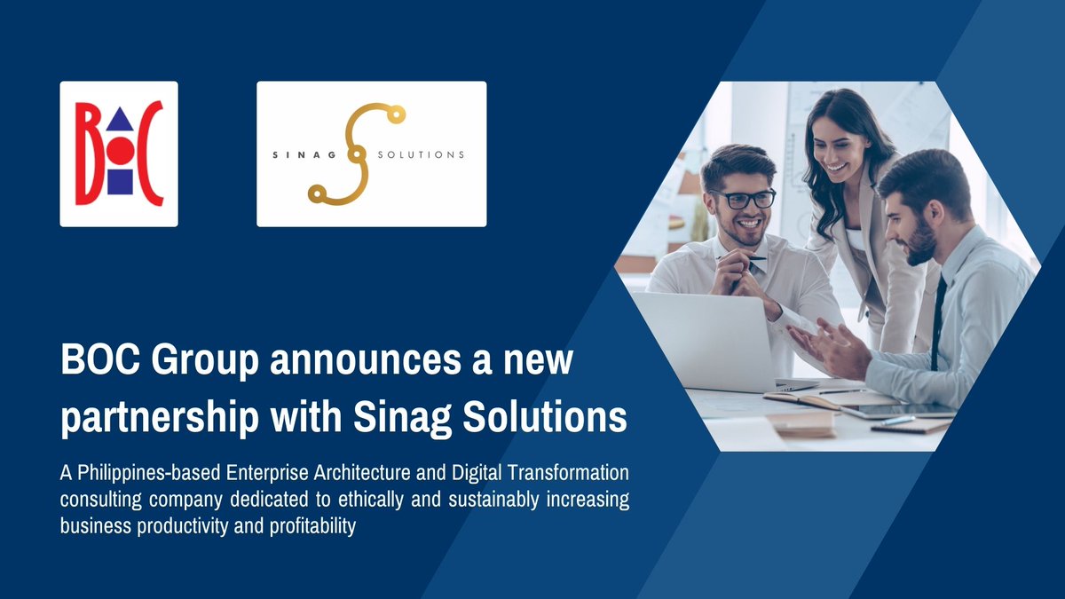 We're pleased to announce a new partnership with Sinag Solutions, a Philippines-based #EntArch and #DigitalTransformation consulting company dedicated to ethically and sustainably increasing business productivity and profitability ⏩ bit.ly/3syKS04