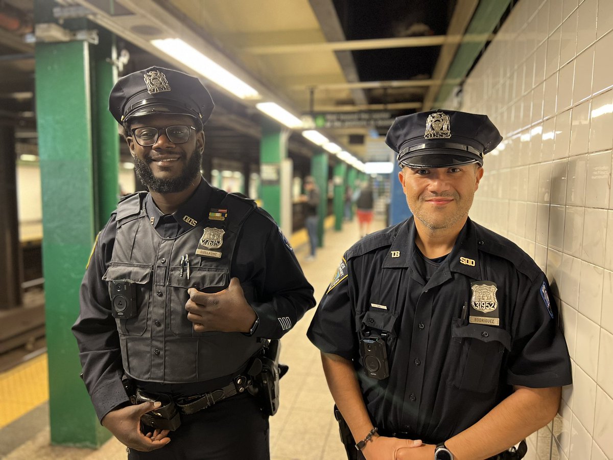 A pleasure seeing two of our honored ‘Cops of the Month’ walking the platform beat in Brooklyn. Stay safe and stay dedicated gents!