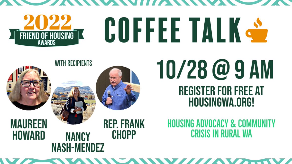 JOIN US! Visit HousingWA.org to register for free and get the link to the session. If you experience technical issues, email info@housingwa.org