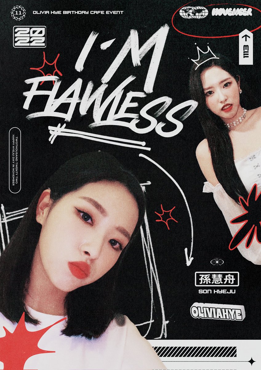flawless_hye's tweet photo. 𝙸'𝙼 𝙵𝙻𝙰𝚆𝙻𝙴𝚂𝚂

2022 Olivia Hye birthday cafe event

Coming Soon

🗓22.11.12-22.11.13

#올리비아혜 #OliviaHye https://t.co/FG5RwmuZoz