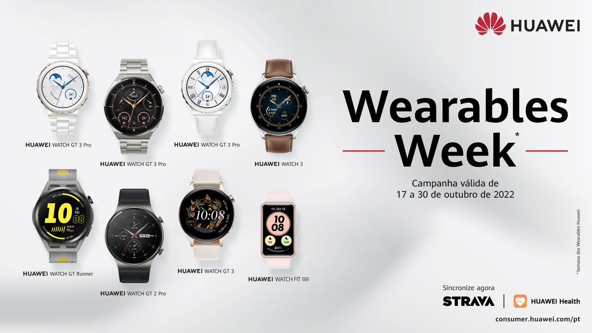 Até dia 30 de Outubro, não perca a oportunidade de comprar o seu relógio de sonho com preços imperdíveis!
Descubra os seus relógios favoritos aqui: bit.ly/TWearableWeek