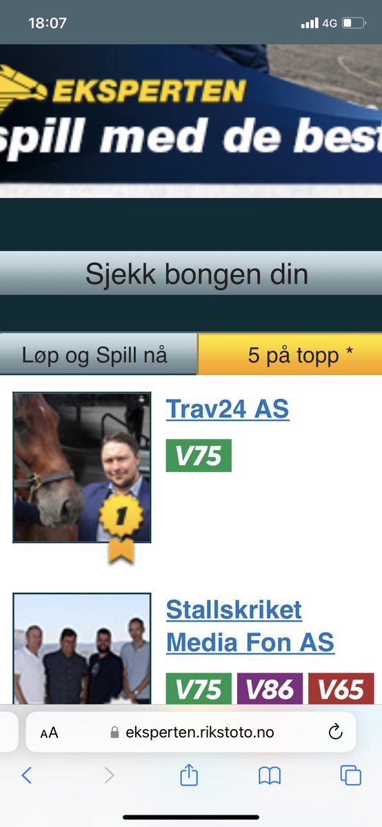 Ett par dager med form. Lengre formtopp enn vanlig. Dagens banker er ikke favoritt og vinner neppe. rikstoto.no/expert/popup/a…
