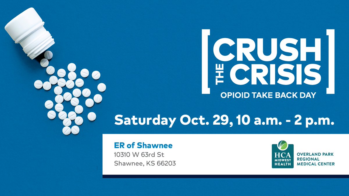 Join us on Oct. 29 and help "Crush the Crisis" by participating in our opioid take back event!
We are partnering with local law enforcement to raise awareness about opioid addiction and to collect unused and expired prescription medications for proper disposal.