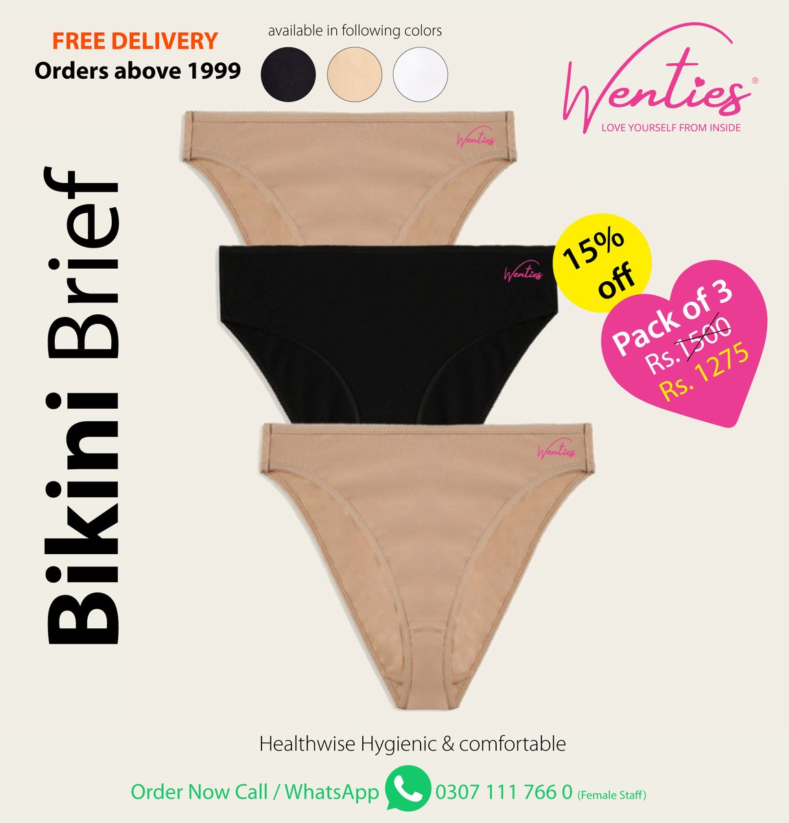 wentiesofficial's tweet photo. Stunning Bikini Briefs!
It gives you a classic full-coverage fit that was made for everyday wear.
Soft, breathable & Tag free
#bikinibriefs #bikini #briefs #comfort #hygiene #healthfriendly
https://t.co/vkNzHUNJpx
https://t.co/V8de6hziAa
https://t.co/kSybhBlIho https://t.co/lY8cneTOKI