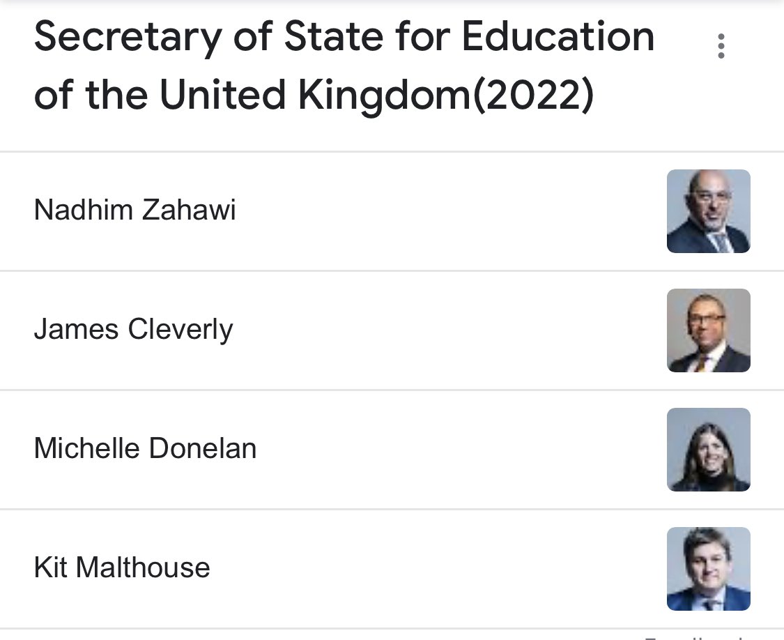 It’ll be five education secretaries in 15 weeks. If this were your football team, there would be hell to pay! 

However, as it’s only our children’s futures it’s perfectly acceptable! 

No leadership; no direction; no damns given! #education