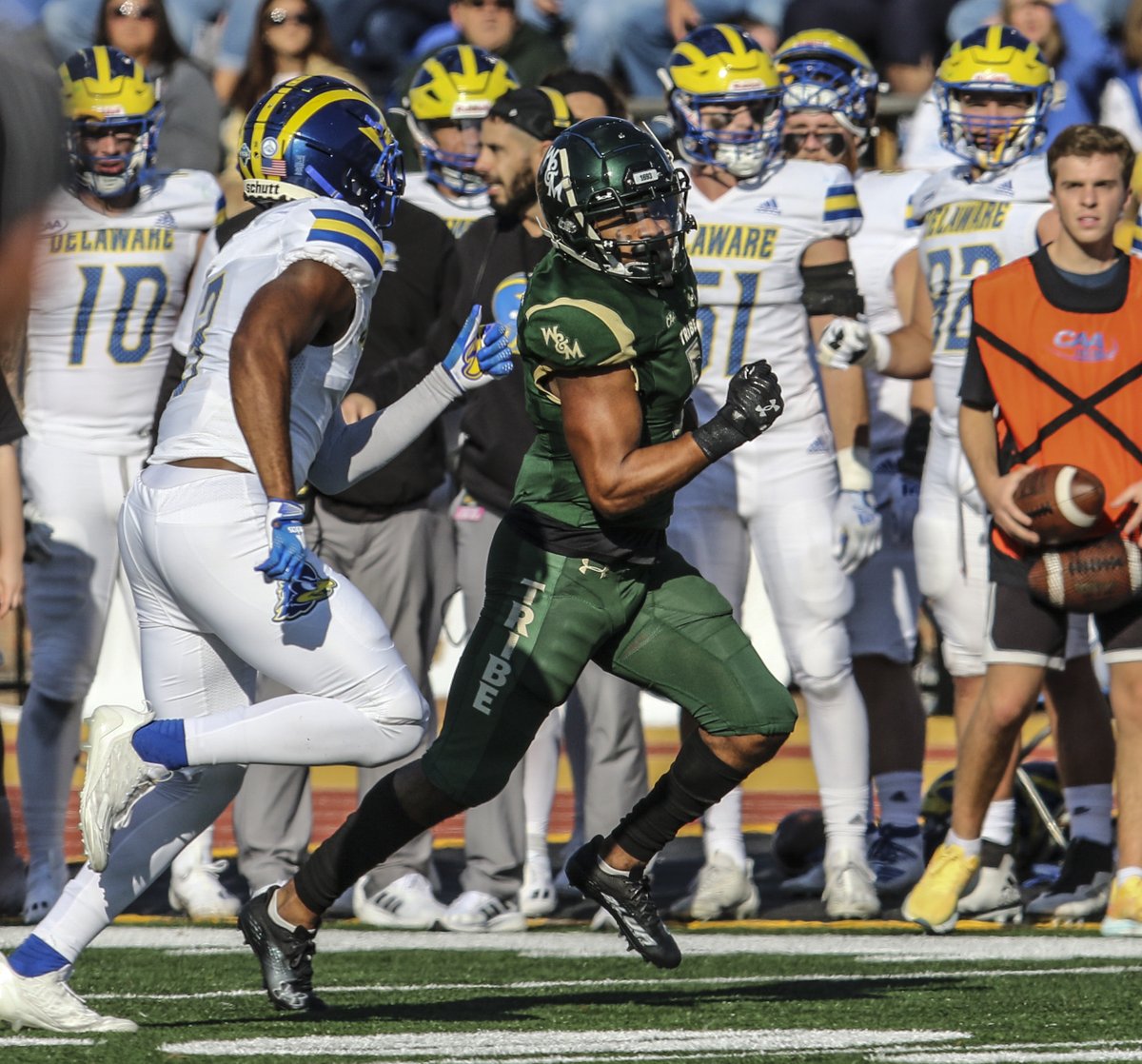 WMTribeFootball's tweet photo. #CAAFB's 🔝 kick returner ➡️ DreSean Kendrick

💨 2⃣7⃣.7⃣ yds per return

@Dre_Ken5  |  #GoTribe https://t.co/27CbddYvxr