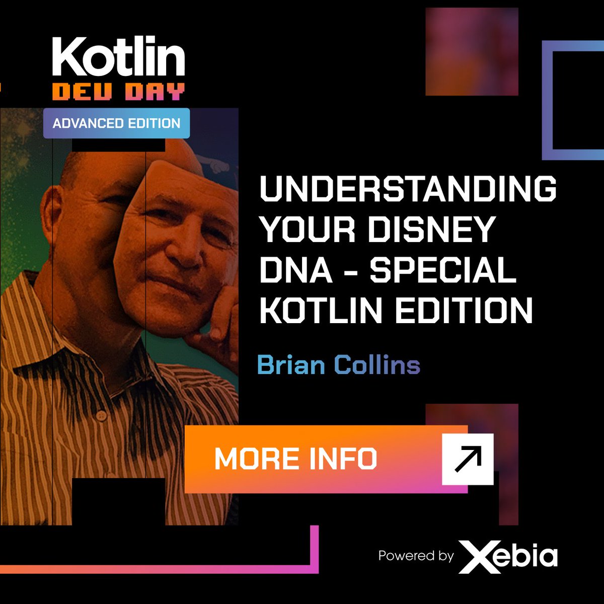 DayKotlin's tweet image. We’re excited to announce that Brian Collins will be our keynote speaker with his talk about the 5 components of your “Disney DNA” & connects the dots to how you can use this to become a more creative, innovative software developer. kotlindevday.com