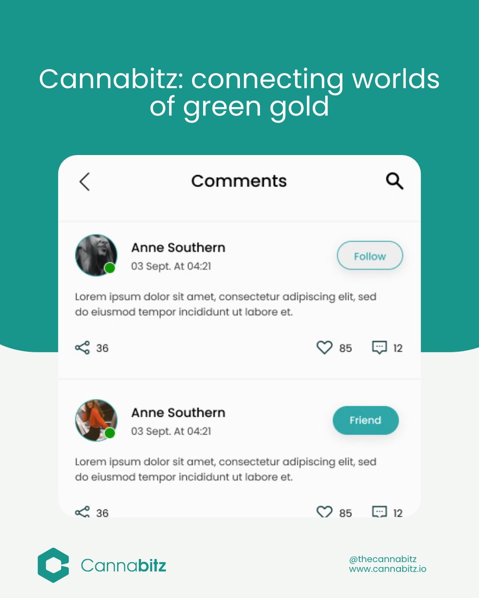 Cannabitz_io's tweet photo. We are a technology platform that seeks to connect businessmen and entrepreneurs in the c4nn*b1s industry. Learn more at @thecannabitznetwork https://t.co/US6bavmNkN