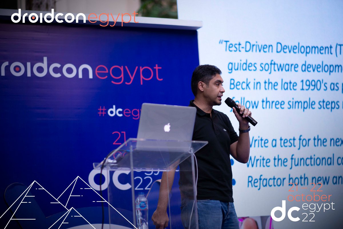 droidconEgypt's tweet photo. Ahmed Misbah with a session “TDD anti-patterns”🔥
#dcegy22 https://t.co/X6SvMgjodj