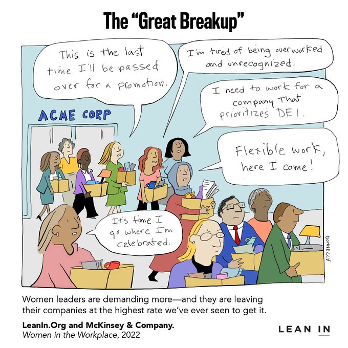 lyra_schramm's tweet image. Loved reading the Women in the Workplace 2022 report from @LeanInOrg &amp;amp; @McKinsey highlighting why efforts around #DEIB are essential if companies want to retain women leaders. Their findings resonate well with our #PeopleStrategy at @Google.
Read: bit.ly/3s6dcXB
#WIW2022