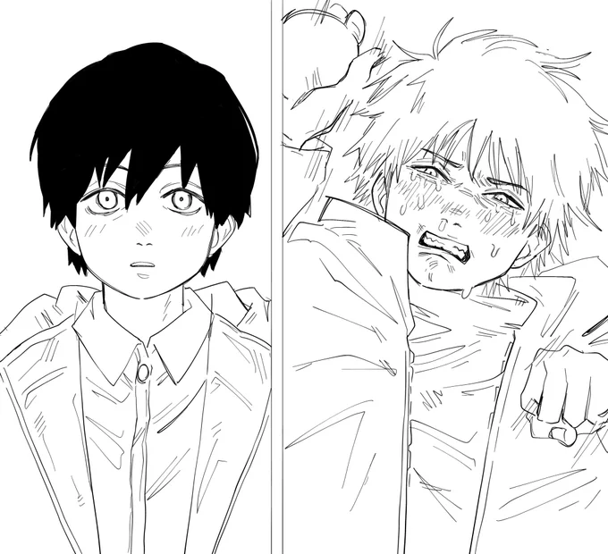 "I've never seen you cry before…"
panel redraws!
#チェンソーマン     #chainsawman 