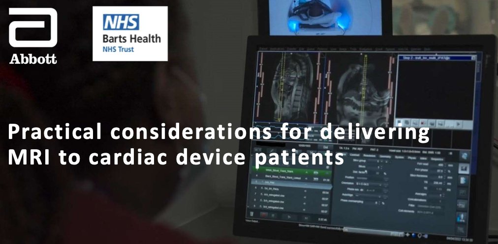 *EVENING SEMINAR SERIES: MRI for cardiac device patients * - first in just 2 weeks - free! Inc. Using the British 2022 guidelines; programming CIEDs; reduce artefact; MR Unlabelled; read rhythm monitors.

Book here (4 webinars Nov/Dec): cvent.me/A97qGB <a href="/AbbottCardio/">Abbott Cardiovascular</a>