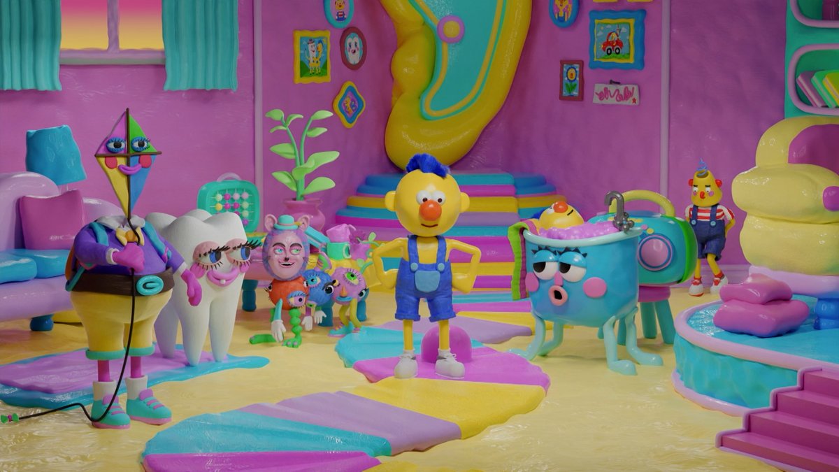 Channel4's tweet image. Just some random shots from Don't Hug Me I'm Scared. Watch all six episodes on All 4 here: bit.ly/3UDFK7T #DHMIS