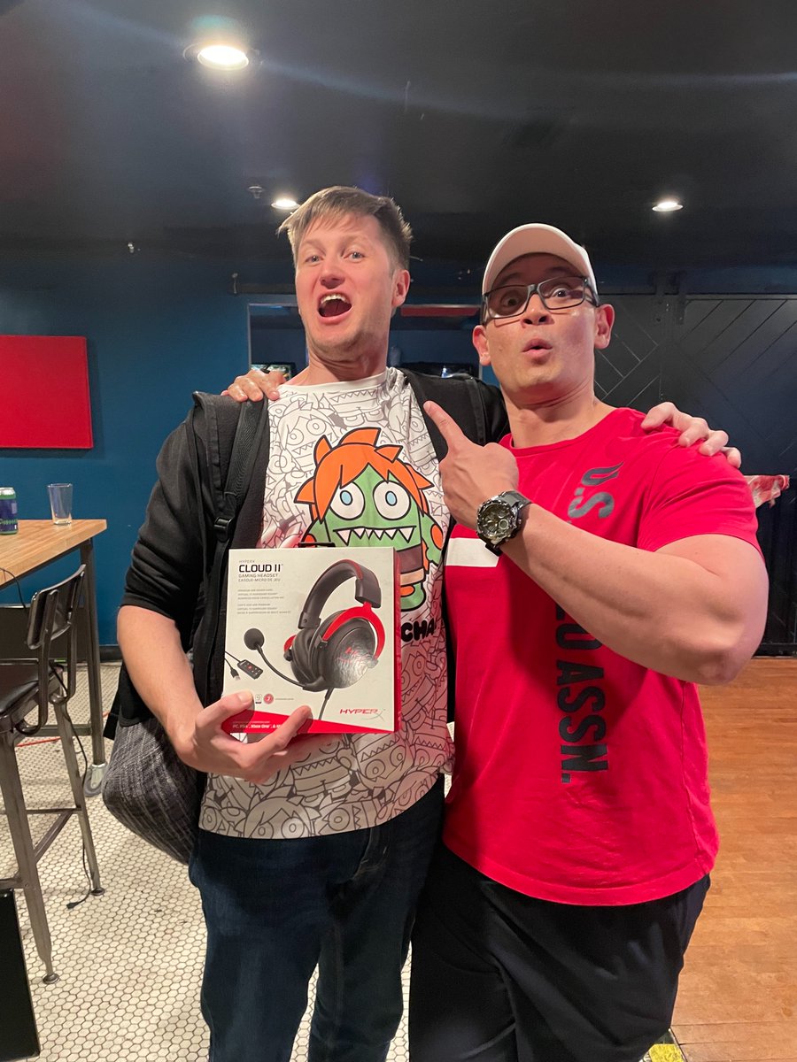 Congrats to <a href="/ONealskey/">ONealskey</a> for winning Street Fighter 5 at Barfights!! He won himself a <a href="/HyperX/">HyperX</a> Cloud II Headset for his troubles!!