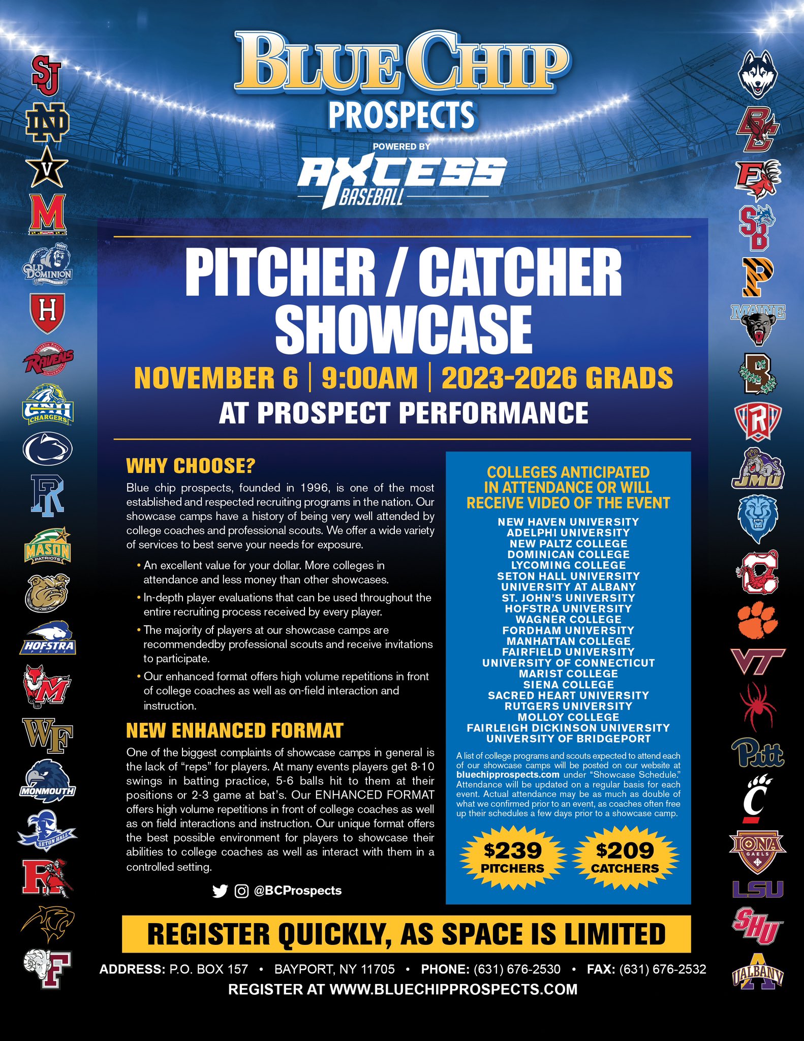 Blue Chip Prospects on Twitter "Pitcher Catcher Showcase https//t.co