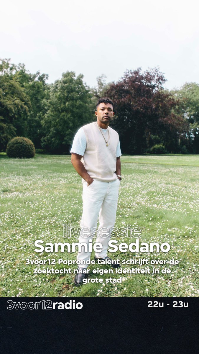 Vanavond in 3voor12 Radio:

- Track van de Dag van <a href="/samfendermusic/">Sam Fender</a> 
- Nieuwe muziek van eigen bodem van Neomi
- Livesessie van Popronde talent <a href="/SAMMIEKINGZ/">Sammie Sedano</a> 
- Je muzikale snuggie in de vorm van de dinsdagdip!

Luister live mee via 3fm.nl/live