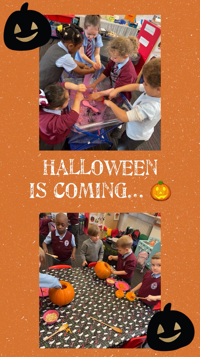 StCharlesGla's tweet photo. Primary 1 enjoyed investigating with the #Pumpkins and #SpookySlime today as they continued to use #Halloween as this weekβs context for learning. #HalloweenIsComing #LearningThroughPlay @PPGlasgow https://t.co/soZTubF8nQ