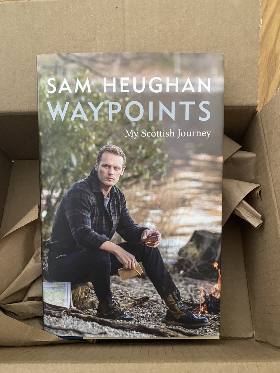 It’s finally here!  Can’t wait to read your latest book ⁦⁦@SamHeughan⁩  - you’re in a roll!  Don’t stop!😊. #samheughan #proudforsam #waypoints