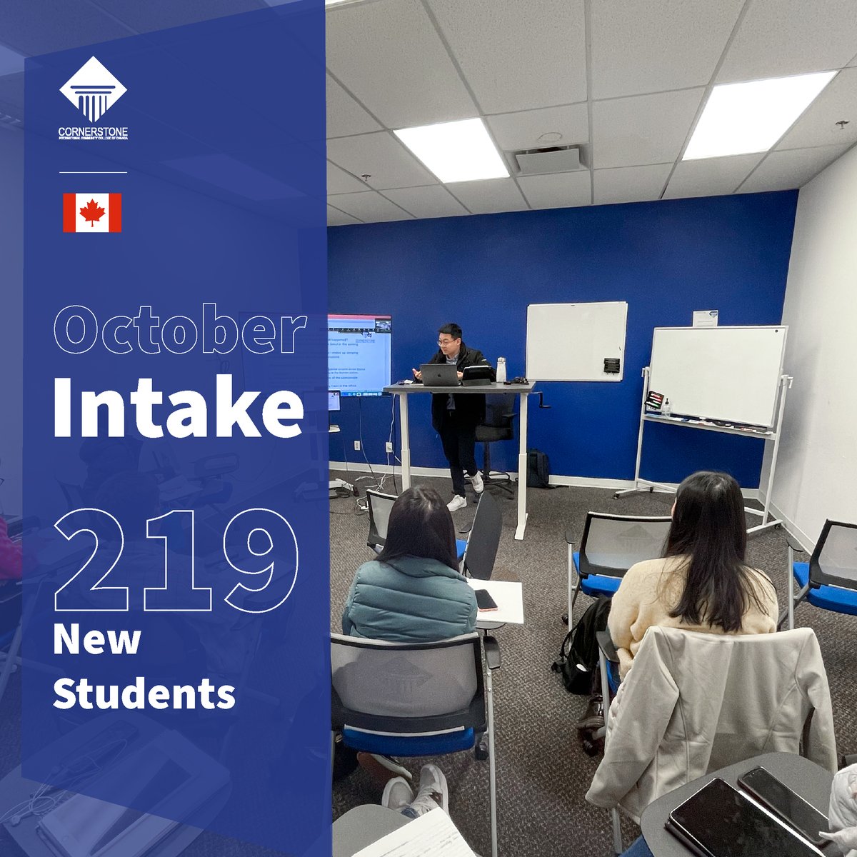 cicccvancouver's tweet photo. 🚨New members added to our college!🚨

📣 219 new students joined the Cornerstone family this October. All our programs and diplomas are designed to nurture our students' overall development and foster growth.

#ciccc https://t.co/DXDV5V9fSo