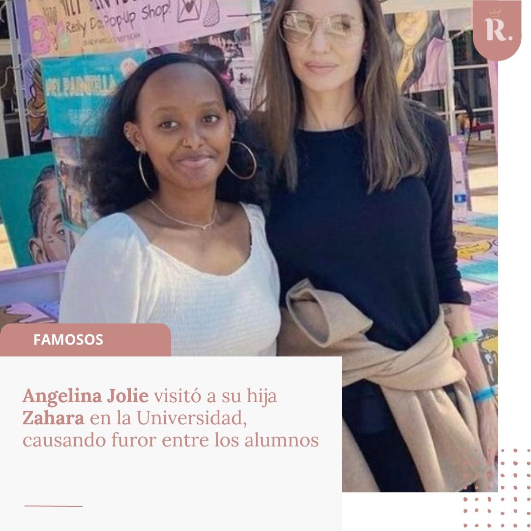Angelina Jolie visita a su hija Zahara en la universidad y causa sensación entre los alumnos.
Los detalles de la reunión madre/ hija, aquí:
#reginatelocuentamejor #angelinajolie #zahara #mommieandme #college #familia 
elmundoderegina.com/famosos/angeli…