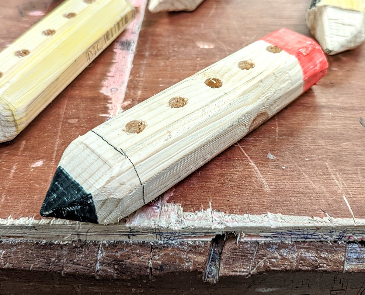 GWeir24's tweet photo. 1st year tasters coming to an end this week in @FingalCC Wood Technology, with students completing their big pencil, pencil holders ✏️ https://t.co/r1B1Mpqi3B