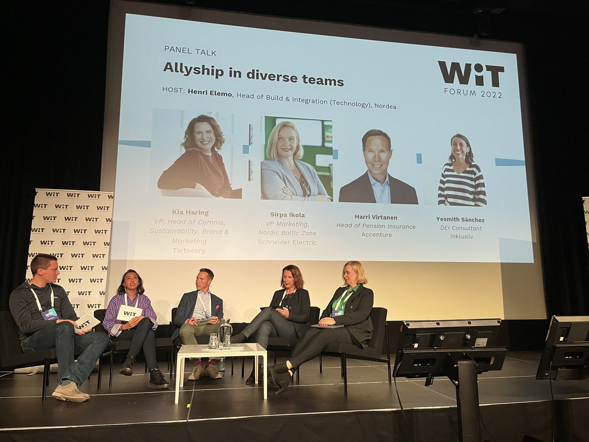 Set the bar and ambition level high - and you’ll reach higher. - <a href="/kiaharing/">Kia Haring</a> 

We’re not there yet. But we will be. Thank you for💫 moments today at #witforum2022 
Harri Virtanen <a href="/AccentureFI/">Accenture Finland</a> 
<a href="/Tietoevryfi/">Tietoevry Suomi</a> <a href="/yesmith_sanchez/">Yesmith Sánchez</a> <a href="/SchneiderEFI/">Schneider Electric FI</a> @theinklusiiv @womenintechfi <a href="/AnniMakitalo/">Anni Mäkitalo</a>